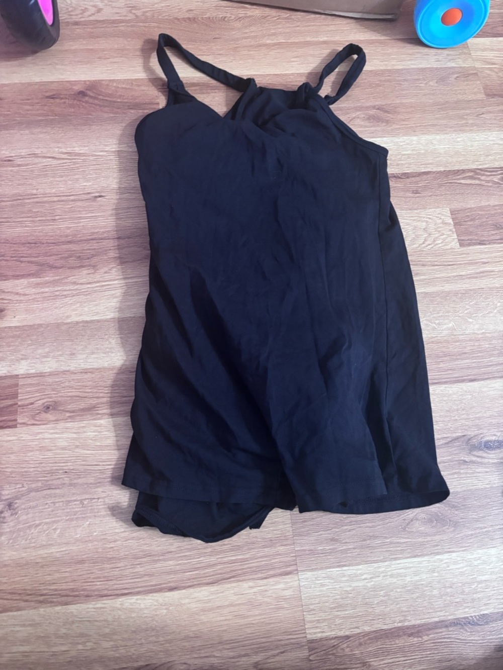 Black Layered Tank jumper with Spaghetti Straps